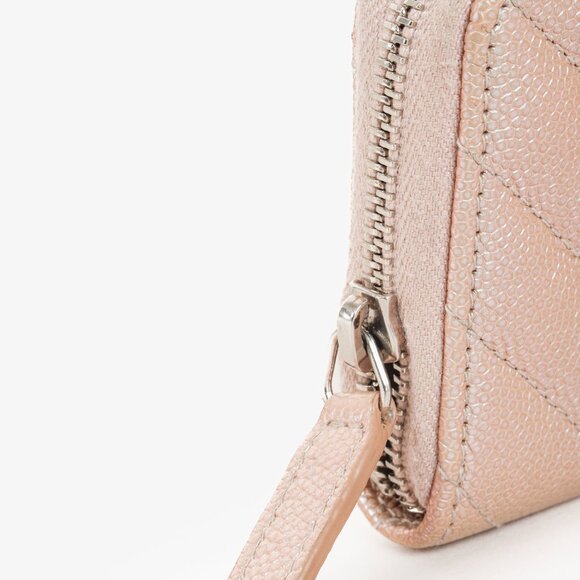 Chanel Iridescent Caviar Zippered Coin Purse Chevron - Picture 7 of 11